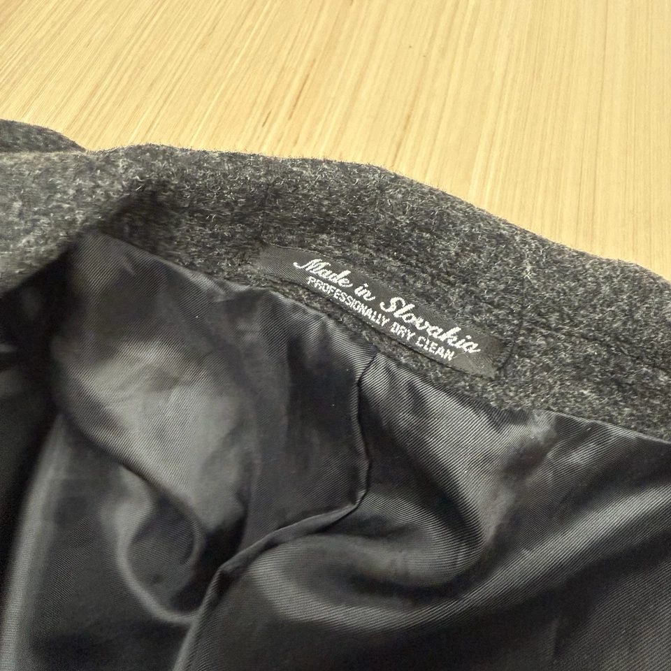 Abrigo de lana vintage años 90 para hombre talla 44 R Top abrigo de coche JD Christopher carbón Foto 4 de 4