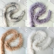 7cm DIY Faux Fur Trim Furry Ribbon Christmas Clothing Edge Strip Sew Craft Multi