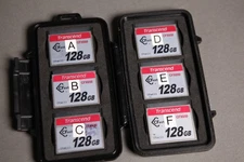 6 x TRANSCEND CFast 2.0 128GB Memory Card CFX600