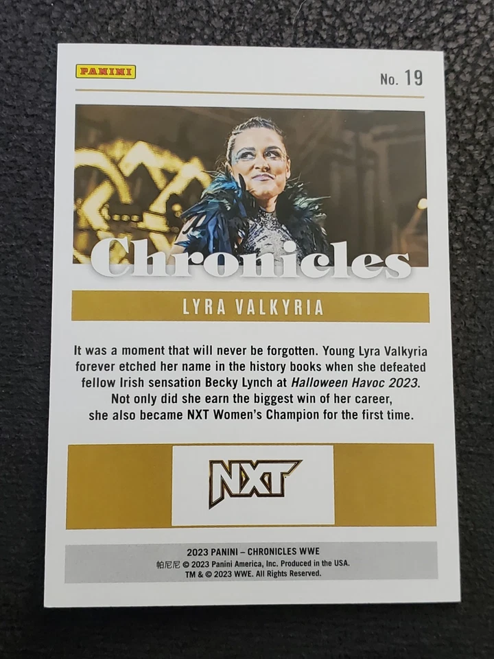 LYRA VALKYRIA 2023 Panini Chronicles WWE #19 Blue /99 - Image 2 of 2