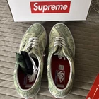 BASKETS VERTES VANS x SUPREME DOLLAR BILL SKATE ERA   TAILLE 12   RARES
