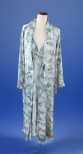 Inner Most Blue Floral Satin Kimono Robe Nightgown Loungewear L/XL