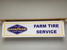 Goodyear BANNER Farm Tire Service Landwirtschaft Werkstatt Garage Wand Display