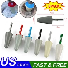 6Pcs 6mm Shank Resin Diamond Grinding Burrs for For stone Carving Rotary Tool