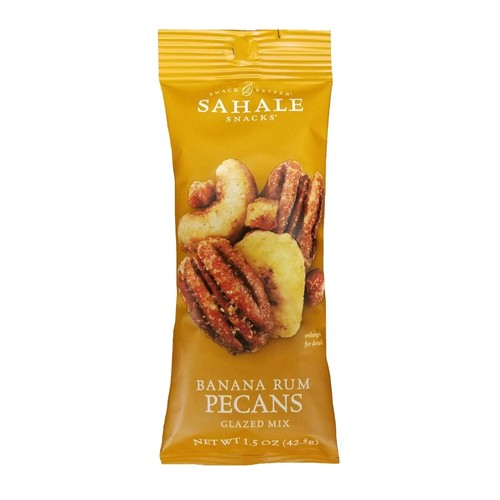 Indulgent Glazed Banana Rum Pecans - 1.5oz Grab-and-Go Pouches (Pack of 9) - Picture 3 of 10
