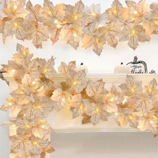 3 Pack Thanksgiving Decorations - Thanksgiving Garland with Lights Fall Decor...