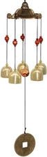 Hooshing Lucky Wind Chimes Tiny Metal Garden Bells Feng Shui Chimes for Home Out