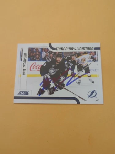 Nate Thompson Signed Tampa Bay Lightning Card