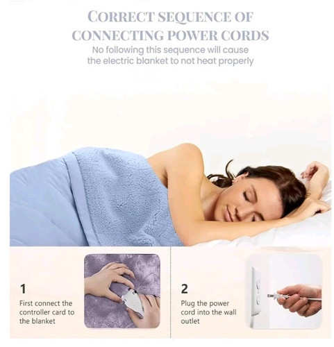 Thermee Micro Flannel Blanket Queen Size Heated Blanket with 10 settings, Pro - Picture 7 of 9