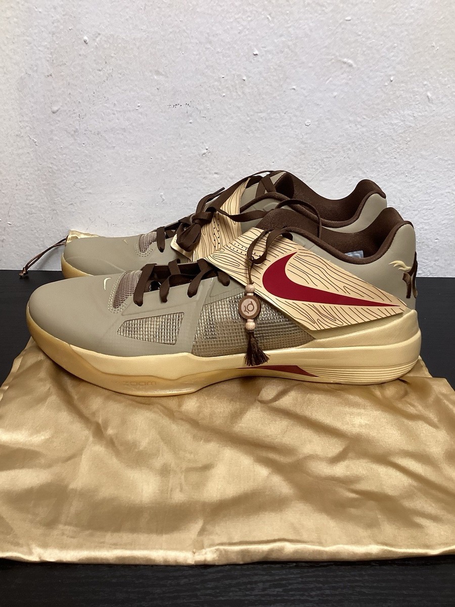 Nike KD 4 Year of the Dragon 2.0 Khaki Red Mens 7 FJ4189-200 OG Box EUC READ Nike KD 4  main image 4