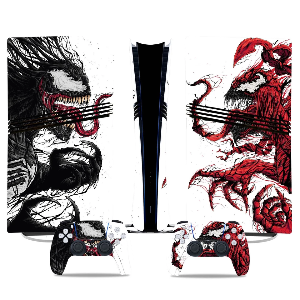 PS5Pro Standard Disc Digital Console Skin Sticker Decal Venom Fashion Stickers - Image 2 of 4