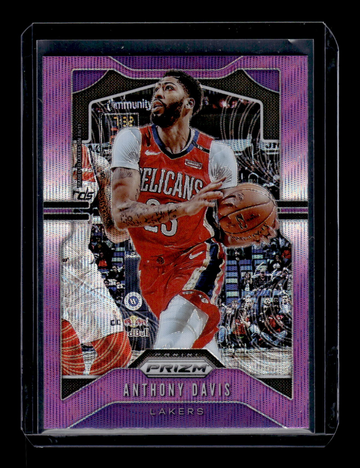2019 Panini Prizm #222 Anthony Davis  Purple Wave   Mint+ New