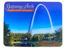 Gateway Arch Jefferson Memorial 3D Fridge Magnet