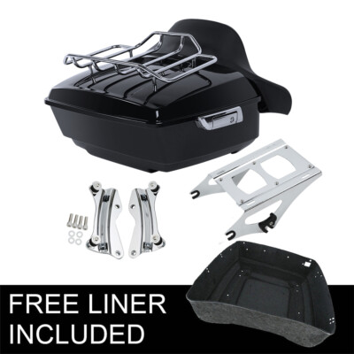 King Trunk Pad Mount Rack Docking Kit Fit For Harley Touring Road Glide 14-26