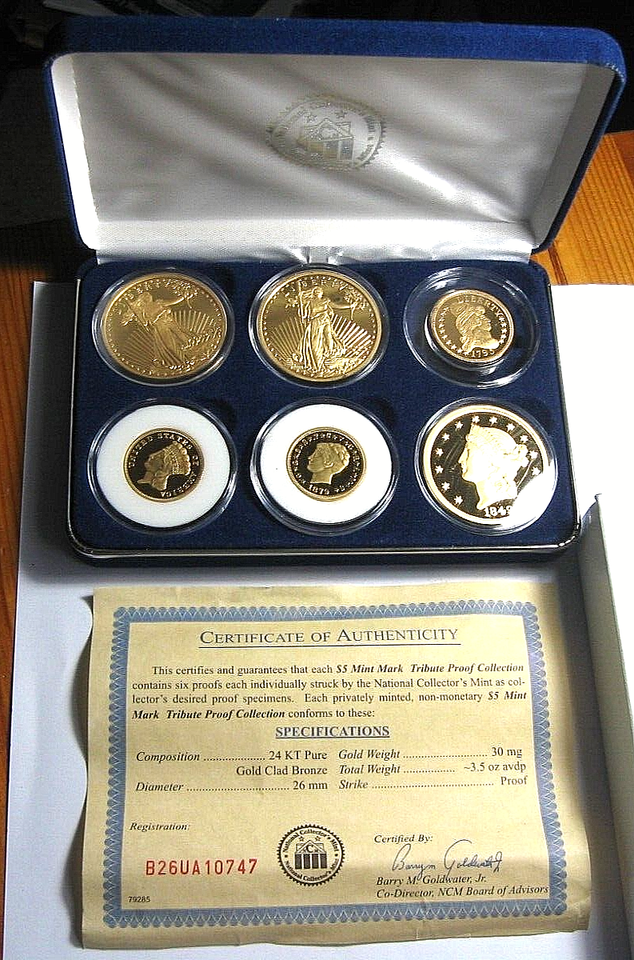 Rare Gold Coin Tribute Proof 6 Coin Set eBay