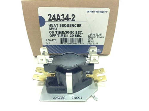 NEW 24A34-2 White Rogers Fan Heat Sequencer Emerson Electric Mobile Home Furnace