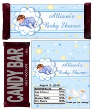 SLEEPING BABY SHOWER PARTY FAVORS CHOCOLATE BAR CANDY BAR WRAPPERS