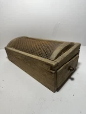 Antique Handmade Table Top Grater Box Drawer Tin Punched /primitive/farmhouse