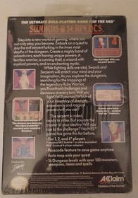 NES Nintendo Game SWORDS AND & SERPENTS -NEW & Factory Sealed +Authentic H-Seam!