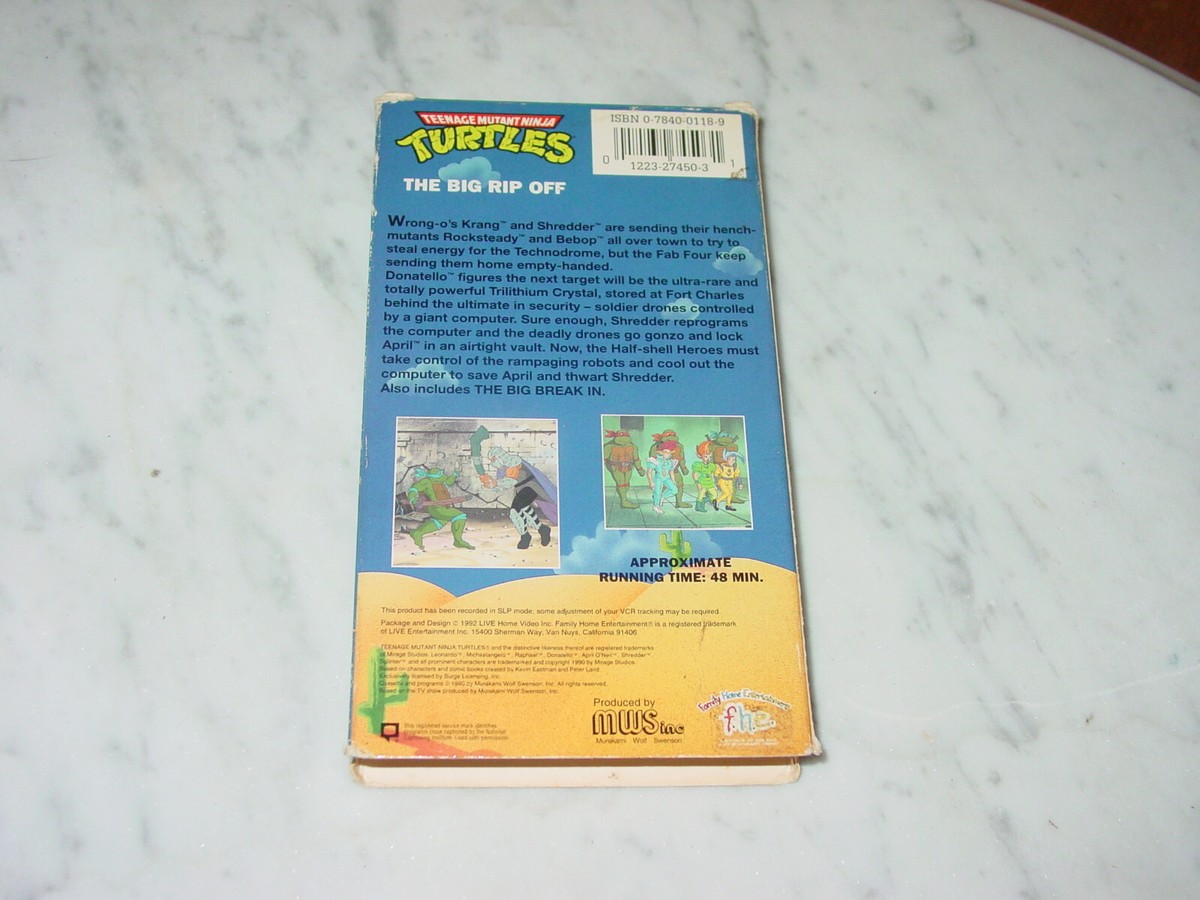 Teenage Mutant Ninja Turtles - The Big Rip Off (VHS, 1993) Case