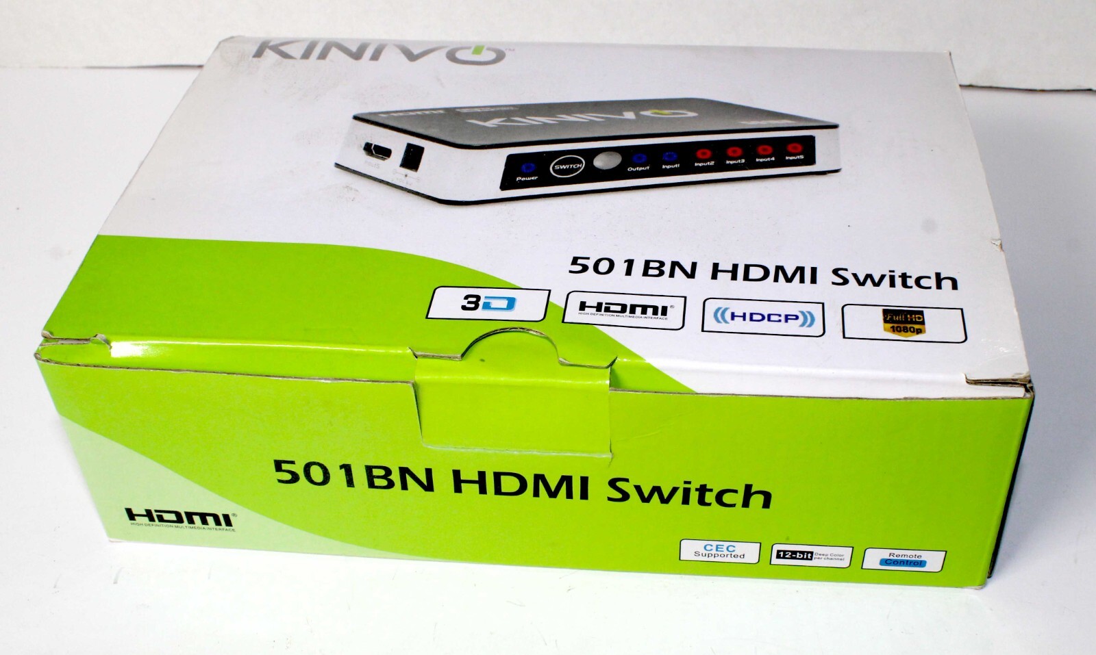 KINIVO 501BN HDMI SWITCH 1080P NIB