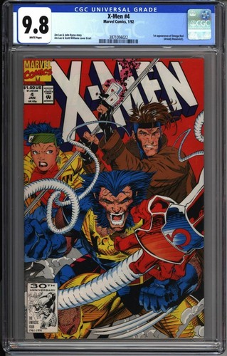 * X-MEN #4 CGC 9.8 1st Omega Red Jim Lee Art Byrne 1992 (3871056022) *