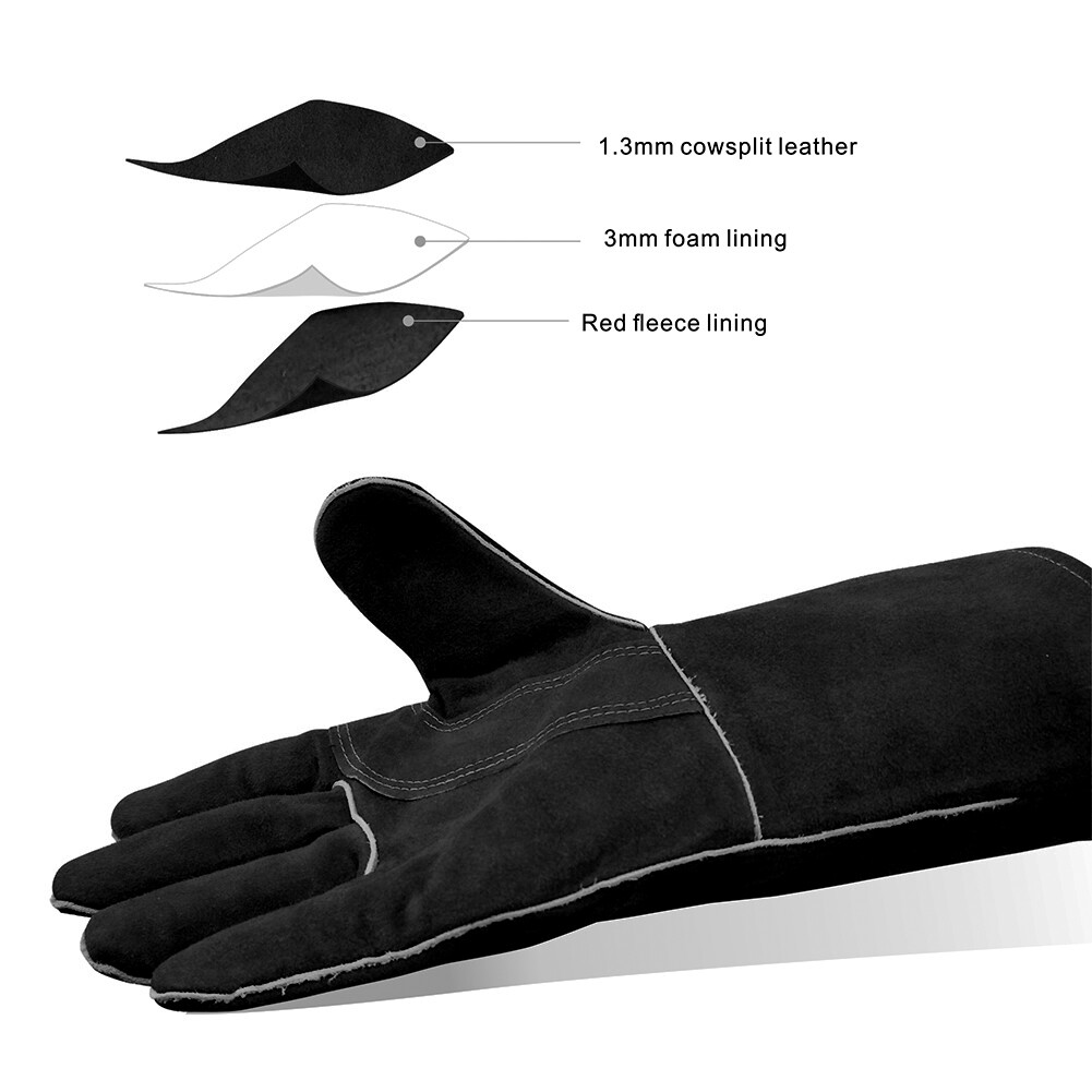 IntraFIT 13'' MIG Welding Gloves Heavy Duty Cowsplit Leather Welder