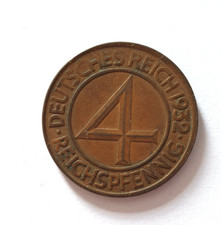 4 Pfennig 1932 A --Br&uuml;ning-Taler-- Weimarer Republik