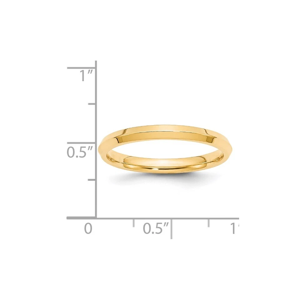 14k Yellow Gold 2.5mm Knife Edge Wedding Band Ring for Women Size 7 - Image 4 of 4