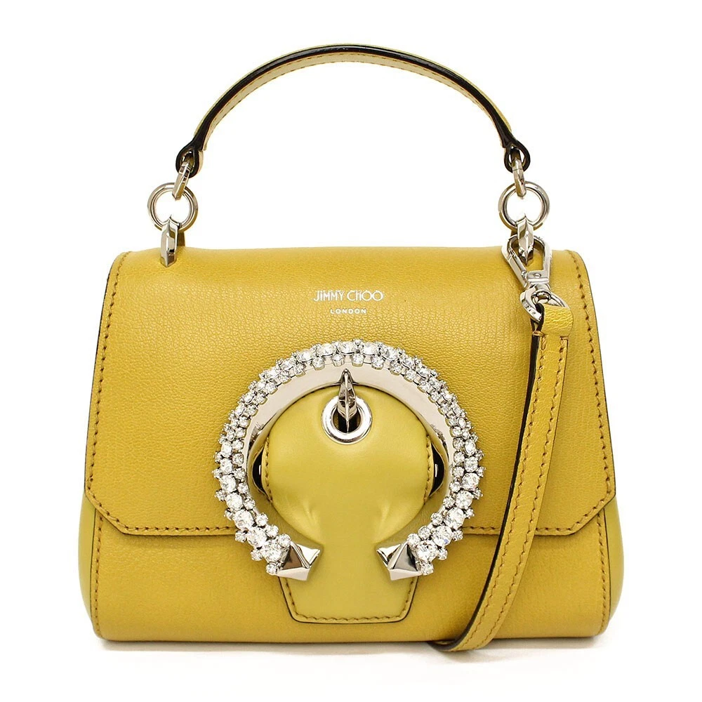 NEW] Jimmy Choo Madeline Crystal Buckle Top Handle 2WAY Shoulder Bag  193MADELINE