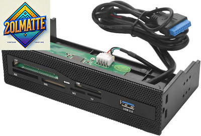 Computer Front Panel USB 2.0 PC Internal Card Reader PC Dashboard Fits 5.25 Inch