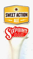 SIXPOINT BREWERY - SWEET ACTION ALE - BROOKLYN, NY - BEER TAP HANDLE- MANCAVE