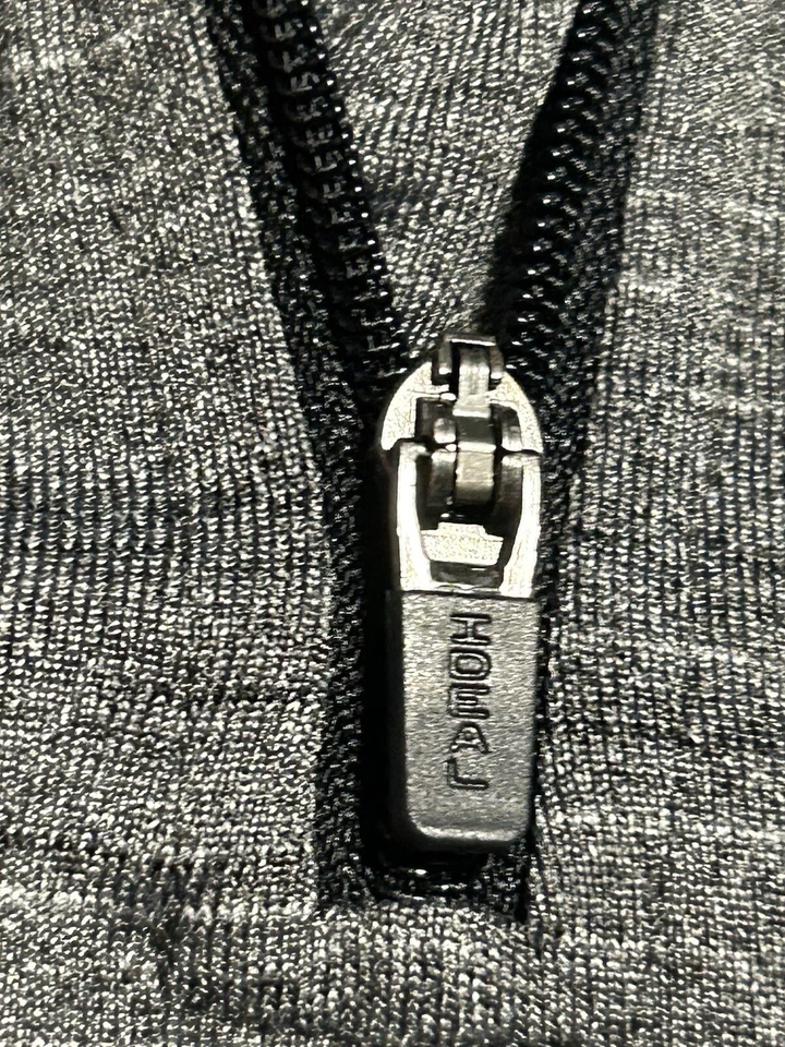 Reebok Cuarto Cremallera Mujer Jersey Talla M Agujeros para el Pulgar, Dobladillo Cónico, Chaqueta Gris Foto 4 de 4