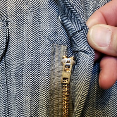 Vtg 60s 70s Montgomery Wards Coveralls Denim Chore Workwear Indigo