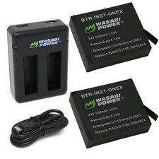 Wasabi Power Battery 2-Pack and Dual Charger for Insta360 ONE X
