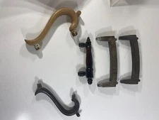 Lot of 5 vtg Wood composite Drawer Pulls Threaded Hardware Handle