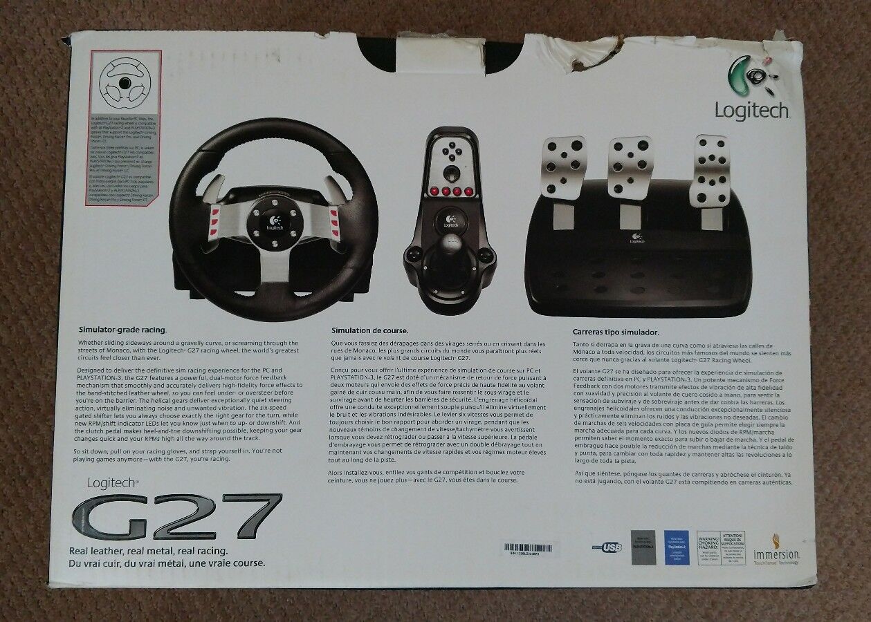 Volante Logitech G27 completo usado a venda 