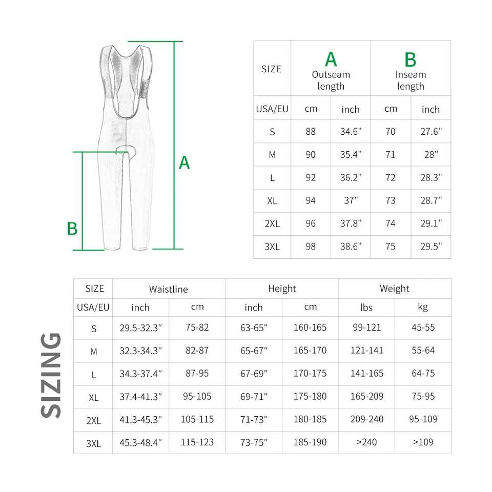 Pantalones con tirantes de ciclismo WOSAWE para hombre Bicicleta de carretera 3D Gel Medias Pantalones térmicos de vellón Foto 2 de 4