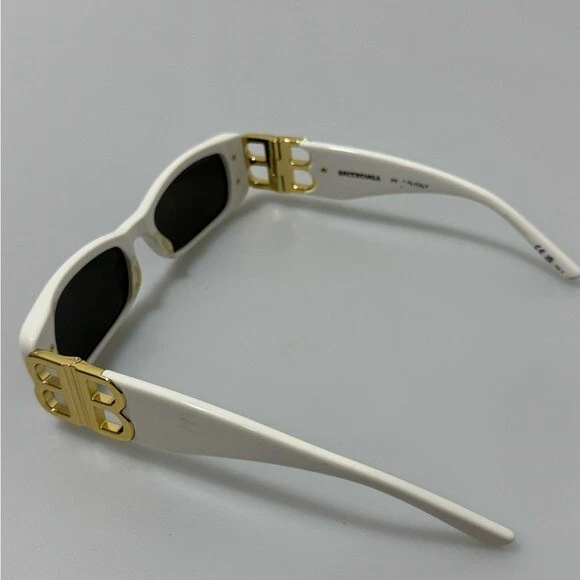 Balenciaga Dynasty 51MM Rectangular Sunglasses White - Image 3 of 4