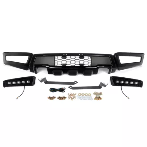 Black Raptor For 2018-2020 Ford F150 F-150 Steel Front Bumper Assembly w/LED DRL - Picture 2 of 16