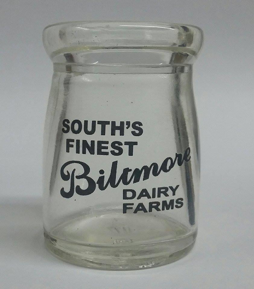 Very Nice Biltmore Dairy 1/2 oz. Glass Creamer Bottle Black Print eBay