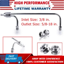 Chrome Dual Feed Fuel Line For Holley Carburetor 4150 Double Pumper 3/8 Hose SBC