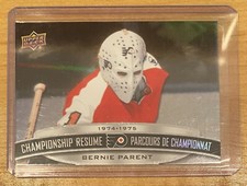 2023 Tim Hortons Bernie Parent Championship Resume CR-7 Upper Deck