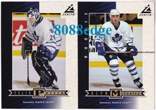 (2)1997-98 ZENITH 5x7: FELIX POTVIN/ALYN McCAULEY #Z42 Z70 MAPLE LEAFS UNCUT LOT