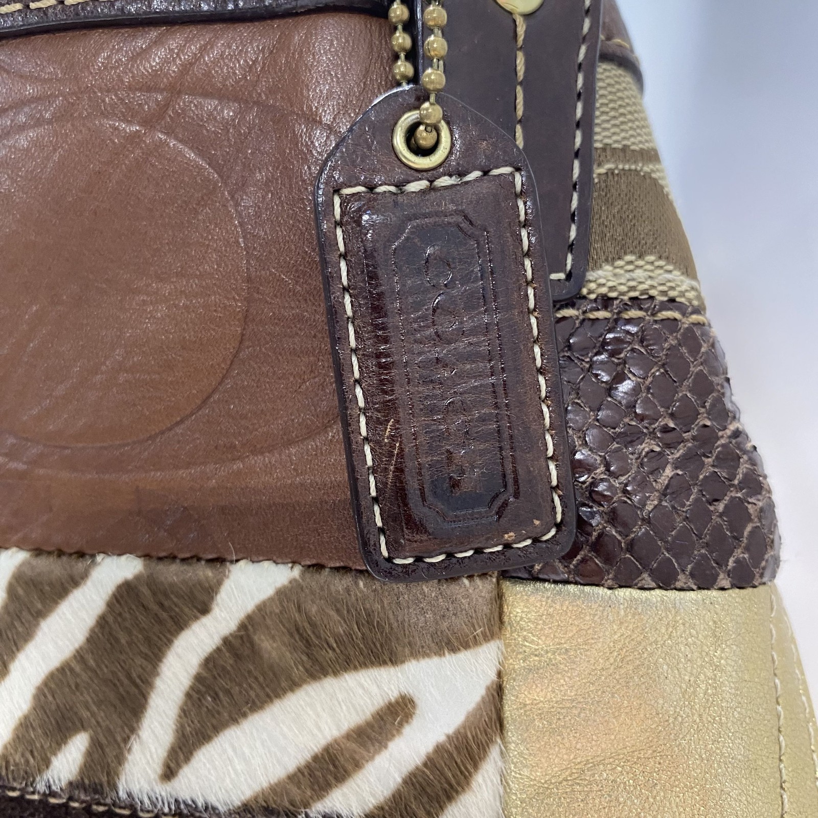 Coach Holiday Patchwork Shoulder Tote - image 3