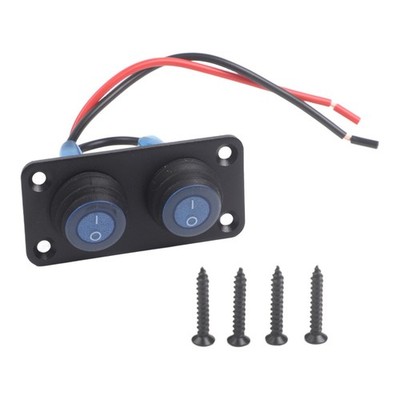 LED Beleuchtete Wasserdichte Schalttafel für Marine Boot Wohnmobil Auto 12 Volt