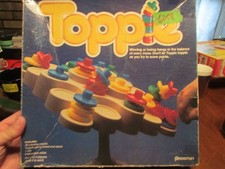 Vintage 1983 Topple Game by Pressman   Clean. Fun Family Game read description