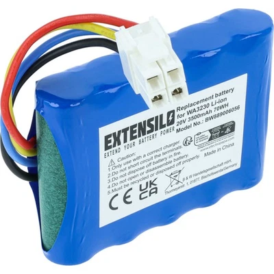 EXTENSILO Batteria per Practixx PX-RRM-600Wi 3,5Ah 20V
