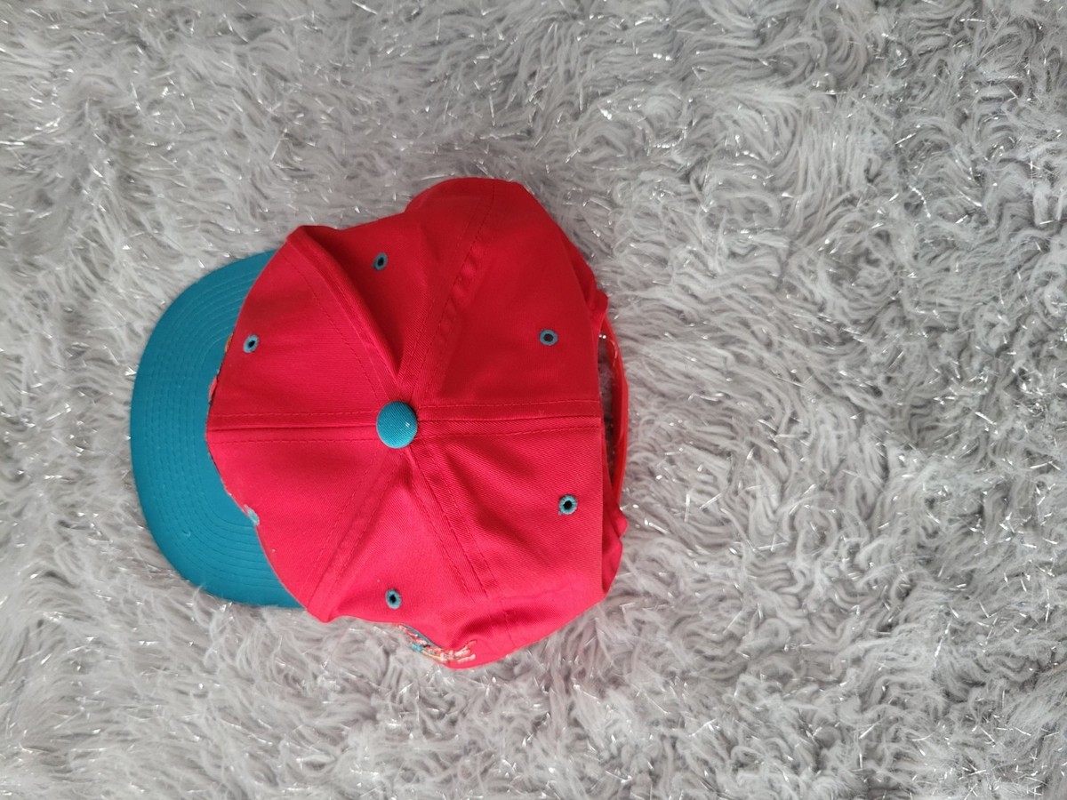 Vintage 90s Detriot Vipers IHL Hockey Snapback Hat Baseball Cap GCC Red Teal View 3