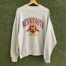 Vintage 90s University Minnesota Golden Gophers Mens XL Grey College Sweatshirt